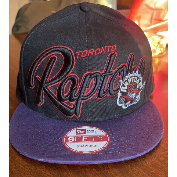 New Era 9FIFTY Snapback Trucker Hat Toronto Raptors NBA Embroidered Patches NWT - Picture 4 of 8